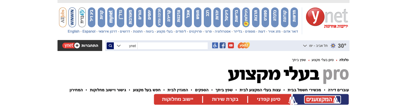 קטגוריה בYnet